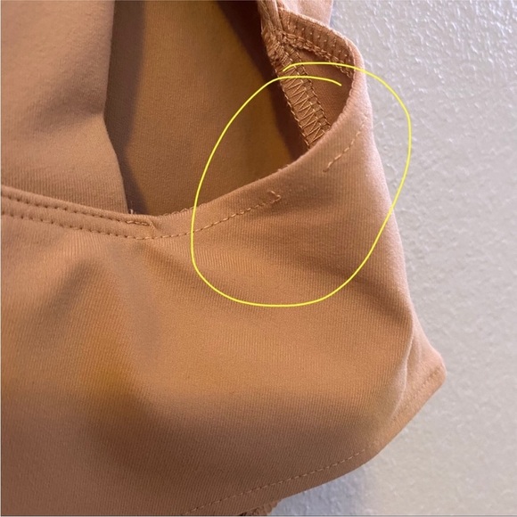 Free People Intimately Tan Sleeveless Cross-Back Bodysuit Size XS - Picture 5 of 13